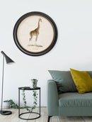 Round Framed Giraffe Print - Referenced from an 1800s French IllustrationVintage FrogPictures & Prints
