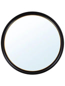 Round Wall Hanging Mirror With Black and Gold Circular Frame - Available in 4 SizesVintage Frog T/APictures & Prints