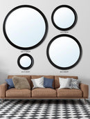 Round Wall Hanging Mirror With Black Colour Circular Frame - Available in 4 SizesVintage Frog T/APictures & Prints