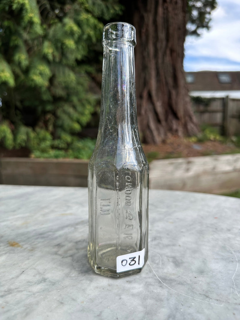 S. Dodman & Sons, London, SE16 Antique Clear Glass Bottle - Vintage Glass BottleVintage FrogBottle