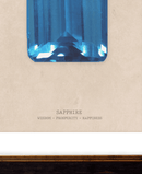 Sapphire Crystal Gemstone Artwork Print. Framed Healing Crystal Wall Art PictureVintage Frog T/APictures & Prints