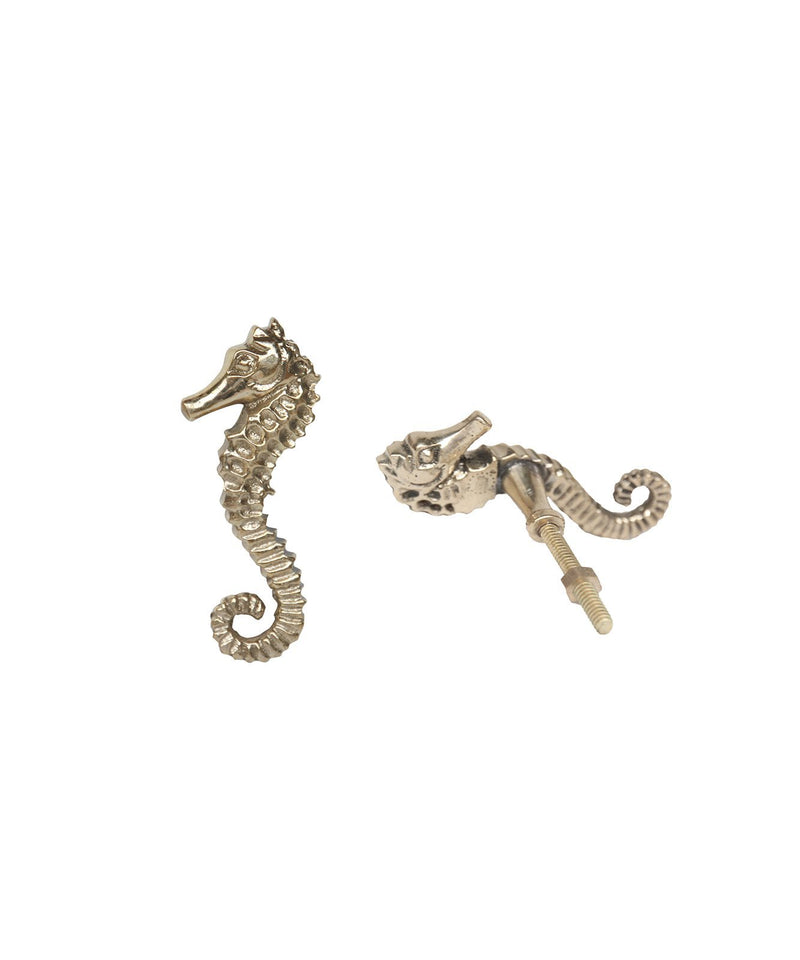 Seahorse Knob Right, Brass Cabinet Handle, Furniture DecorDoing GoodsCabinet Handles