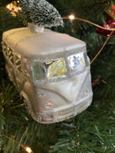 Silver Camper Van Christmas Hanging DecorationVintage Frog