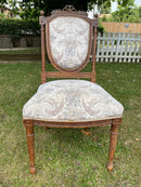 Single Upholstered French Saloon / Bedrrom Chair With Ornate FrameVintage FrogFurniture