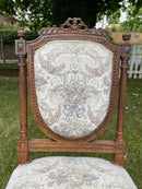 Single Upholstered French Saloon / Bedrrom Chair With Ornate FrameVintage FrogFurniture