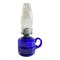 Small Cobalt Blue Glass Oil LampVintage FrogFurniture