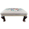 Small Early 20th Century Upholstered FootstoolVintage Frog