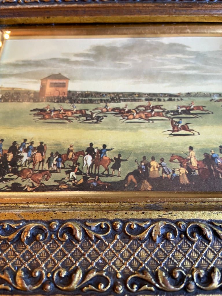 Small Framed Picture of Horse Racing Wall Art PrintVintage FrogFurniture