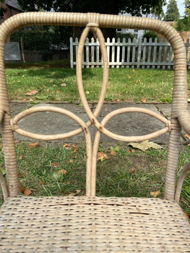 Small Vintage Childs Rattan ArmchairVintage FrogFurniture
