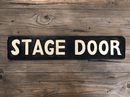 "Stage Door" Wooden Sign Wall ArtVintage Frog W/B