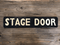"Stage Door" Wooden Sign Wall ArtVintage Frog W/B