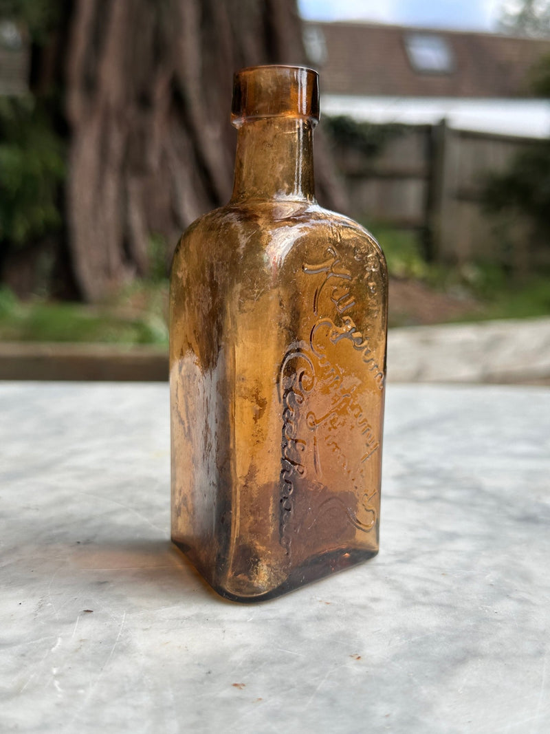 The Killgerm Company Ltd, Antique Brown Glass Bottle - Vintage Glass BottleVintage FrogBottle