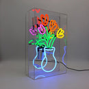 Vase of Tulips' Neon Sign Housed In Acrylic Box - Neon LightVintage Frog L/M