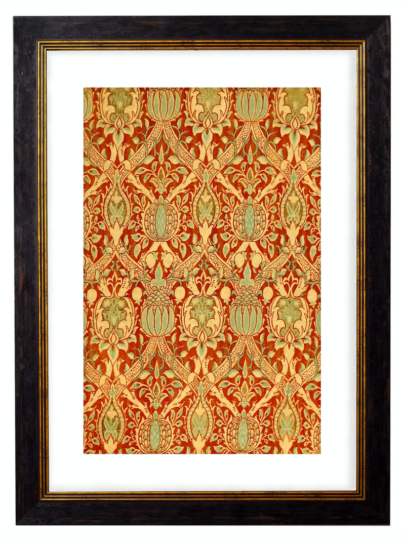 Velvet Broche - William Morris Pattern Artwork Print. Framed Wall Art PictureVintage Frog T/APictures & Prints