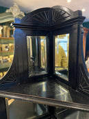 Victorian Ebonised Black Corner Cabinet With Mirrored BackVintage FrogFurniture