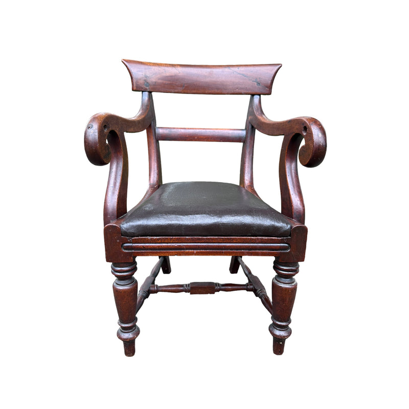 Victorian Mahogany Childs ChairVintage Frog