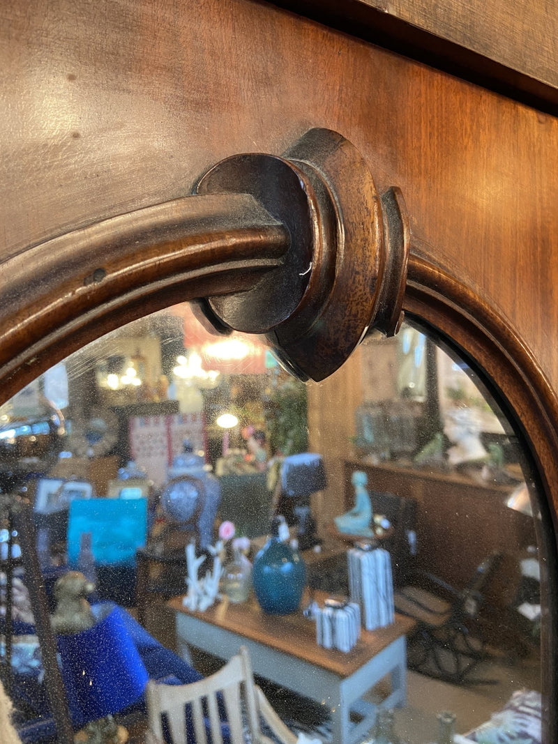 Victorian Mahogany Double Mirrored Doors Linen pen pressVintage Frog
