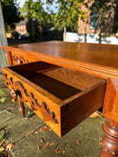 Victorian Oak Console Table / Writing Desk With Two DrawersVintage FrogFurniture