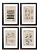 Victorian Patent Designs, Prints of Vintage Blueprints - 1900s Artwork Print. Framed Wall Art PictureVintage Frog T/APictures & Prints