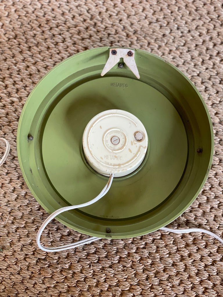 Vintage 1960's Sage Green Plug In Electric Deep Case Wall ClockVintage FrogFurniture