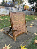 Vintage Beech Caned Lounge Backrest With Fold Out Arm SupportsVintage FrogFurniture