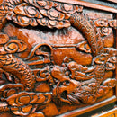 Vintage Carved Asian Camphor Wood Storage Trunk Ottoman Blanket ChestVintage Frog