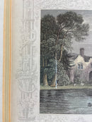 Vintage Framed Coloured Etching Print of Medmenham Abbey PictureVintage Frog