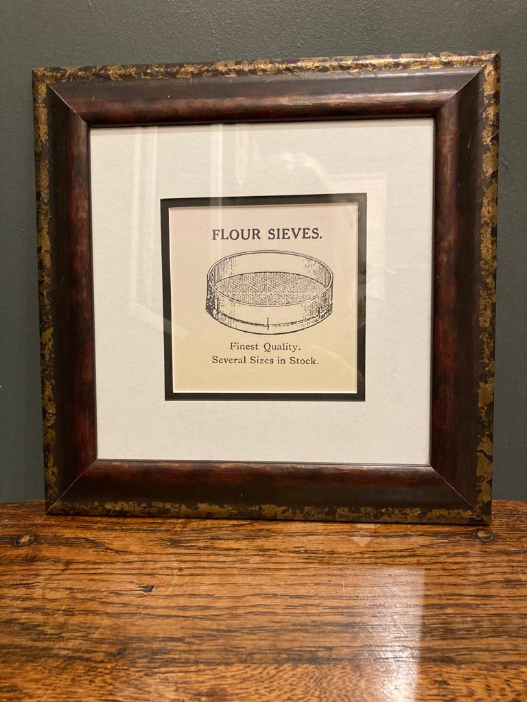 Vintage Framed Reproduction of Bakery Flour Sieves Advertisment Wall Art Picture PrintVintage FrogVintage Art