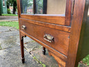 Vintage Glazed Display Cabinet With Ornate Carved DetailsVintage FrogFurniture