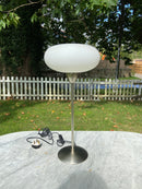 Vintage IKEA Trettiotre table lamp 90’s white opaque glass, steel baseVintage Frog