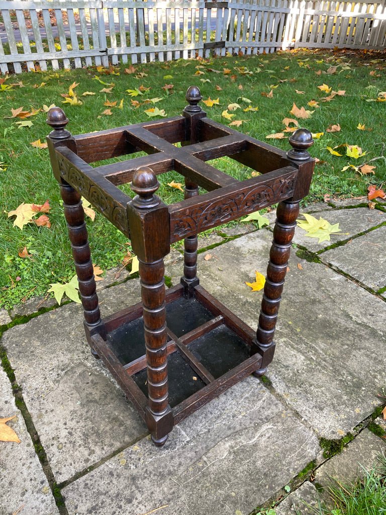 Vintage Oak Free Standing Square Umbrella and Stick StandVintage FrogFurniture