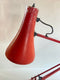 Vintage Red Mid Century Adjustable Angle Desk Workshop LampVintage FrogFurniture