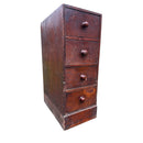 Vintage Solid Wood Bank of Drawers, Tall Chest of Multi DrawersVintage Frog
