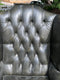 Vintage Very Dark Green / Black Chesterfield Style Wing Backed ArmchairVintage Frog