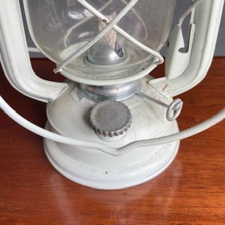 Vintage White Parafin Oil LanternVintage FrogDecor