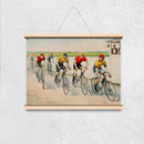 Wheelman Bikers Cycling Poster Illustration Print On Canvas, Wall Hanging Decor PictureVintage FrogPictures & Prints