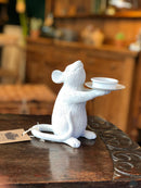 White Mouse Tea Light Holder (Left Hand Side)Vintage FrogBrand New