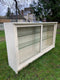 White Painted Glass Front Haberdashery Display Shelving CabinetVintage Frog