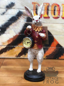 White Rabbit Standing Clock FigureVintage FrogBrand New