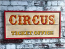 White & Red "Circus Ticket Office" SignVintage Frog W/BVintage Item