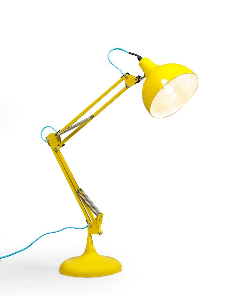 Yellow Adjustable Desk Table LampVintage Frog M/RLighting