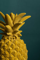 Yellow Mustard Flock Covered Pineapple OrnamentVintage FrogBrand New